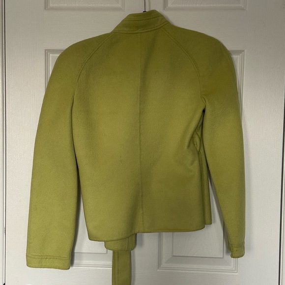 AUTH Vintage Valentino Green Cashmere Wool Front Tie Jacket | Made in Italy Sz 6 - Picture 17 of 17